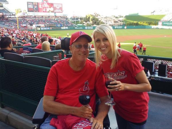 Angels game with daughter Anna 6/28/2011